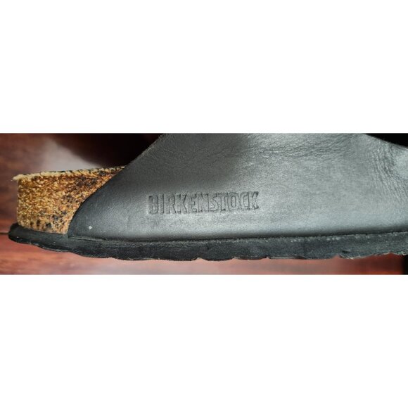 Birkenstock Arizona Womens Leather Sandals Black Double Buckle Comfort Slides 37 - Picture 9 of 14